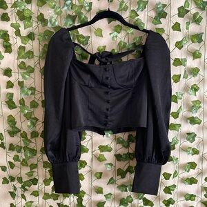 Nasty Gal. Black corset like top!